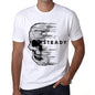 Mens Vintage Tee Shirt Graphic T Shirt Anxiety Skull Steady White - White / Xs / Cotton - T-Shirt