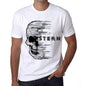 Mens Vintage Tee Shirt Graphic T Shirt Anxiety Skull Stern White - White / Xs / Cotton - T-Shirt