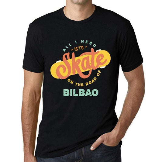 Mens Vintage Tee Shirt Graphic T Shirt Bilbao Black - Black / Xs / Cotton - T-Shirt