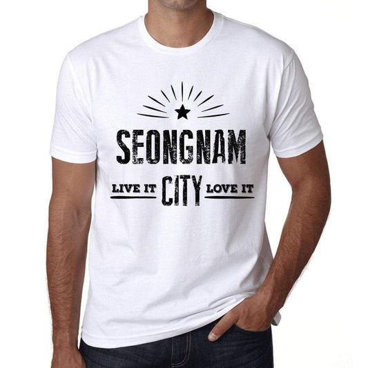 Mens Vintage Tee Shirt Graphic T Shirt Live It Love It Seongnam White - White / Xs / Cotton - T-Shirt