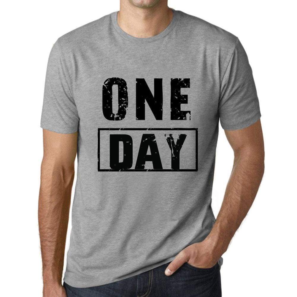 Men’s Vintage Tee Shirt <span>Graphic</span> T shirt One DAY Grey Marl - ULTRABASIC