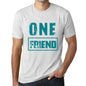 Mens Vintage Tee Shirt Graphic T Shirt One Friend Vintage White - Vintage White / Xs / Cotton - T-Shirt