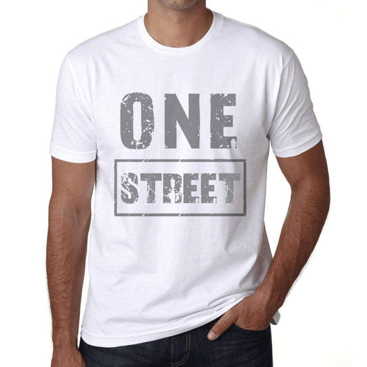 Mens Vintage Tee Shirt Graphic T Shirt One Street White - White / Xs / Cotton - T-Shirt
