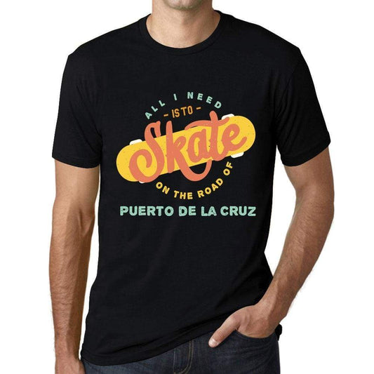 Mens Vintage Tee Shirt Graphic T Shirt Puerto De La Cruz Black - Black / Xs / Cotton - T-Shirt