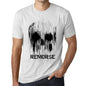 Mens Vintage Tee Shirt Graphic T Shirt Skull Remorse Vintage White - Vintage White / Xs / Cotton - T-Shirt