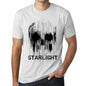 Mens Vintage Tee Shirt Graphic T Shirt Skull Starlight Vintage White - Vintage White / Xs / Cotton - T-Shirt