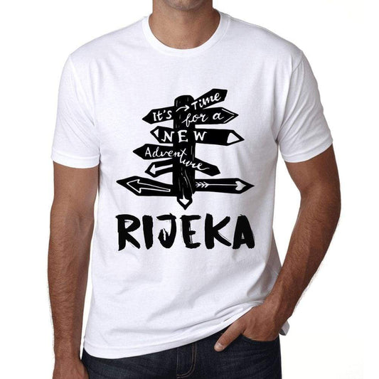 Mens Vintage Tee Shirt Graphic T Shirt Time For New Advantures Rijeka White - White / Xs / Cotton - T-Shirt