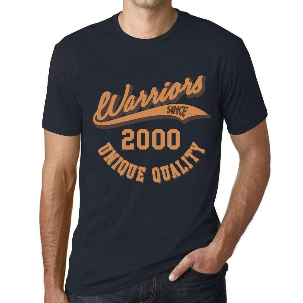 Mens Vintage Tee Shirt Graphic T Shirt Warriors Since 2000 Navy - Navy / Xs / Cotton - T-Shirt