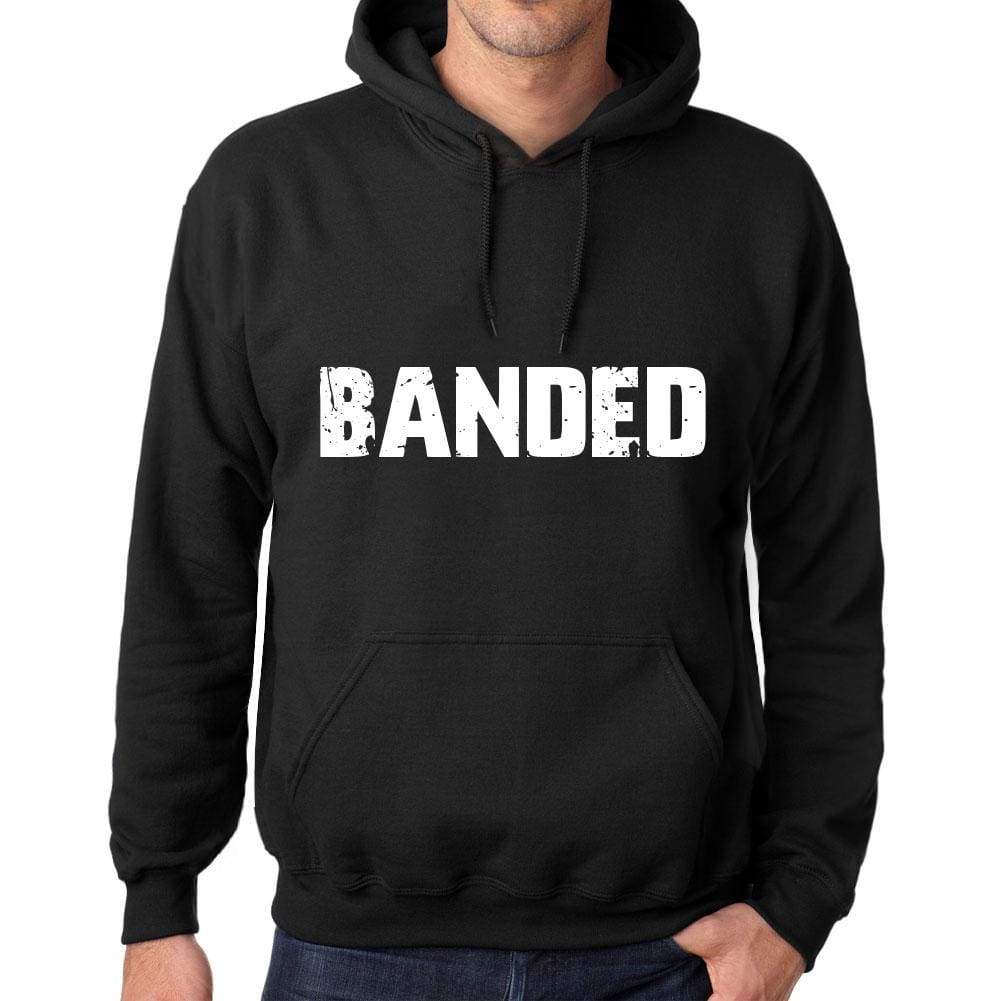 Mens Womens Unisex Printed Graphic Cotton Hoodie Soft Heavyweight Hooded Sweatshirt Pullover Popular Words Banded Deep Black - Black / Xs /