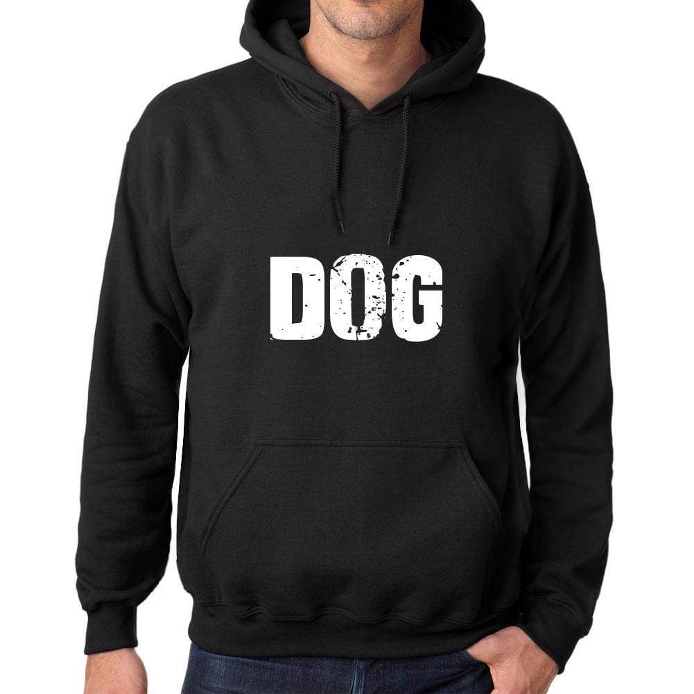 Men’s Women’s Unisex <span>Printed</span> <span>Graphic</span> Cotton <span>Hoodie</span> Soft Heavyweight Hooded Sweatshirt Pullover Popular Words DOG Deep Black - ULTRABASIC