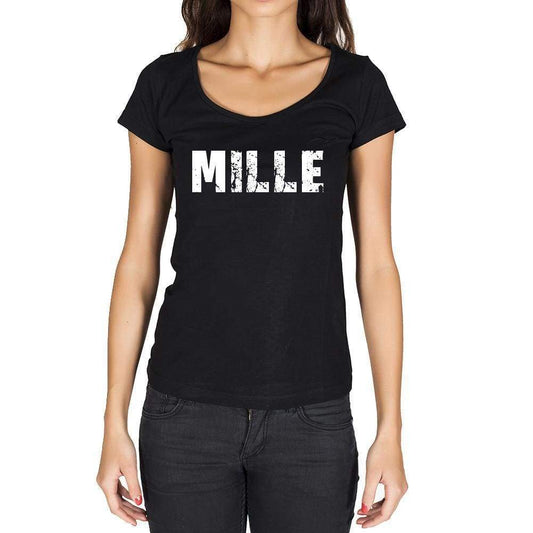Mille French Dictionary Womens Short Sleeve Round Neck T-Shirt 00010 - Casual