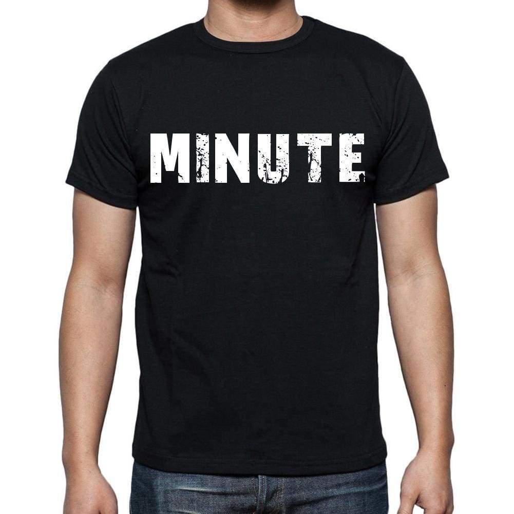 Minute Mens Short Sleeve Round Neck T-Shirt Black T-Shirt En