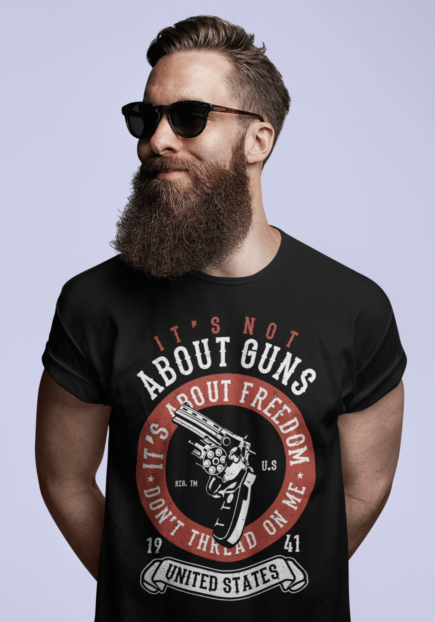 ULTRABASIC Men's T-Shirt It's Not About Guns It's About Freedom 1941 US Tee Shirt