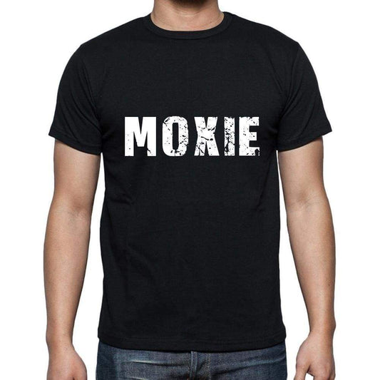 Moxie Mens Short Sleeve Round Neck T-Shirt 5 Letters Black Word 00006 - Casual