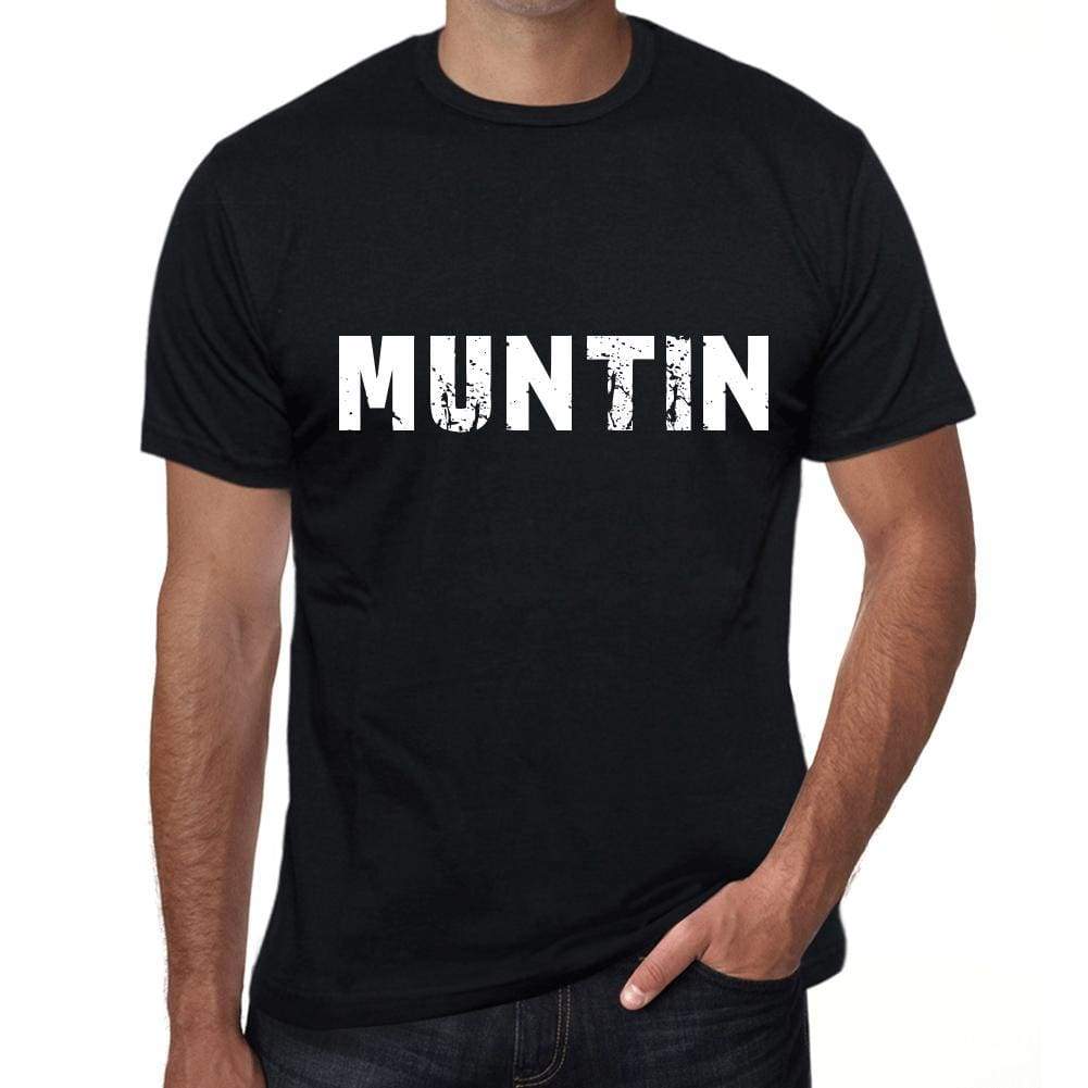 Muntin Mens Vintage T Shirt Black Birthday Gift 00554 - Black / Xs - Casual