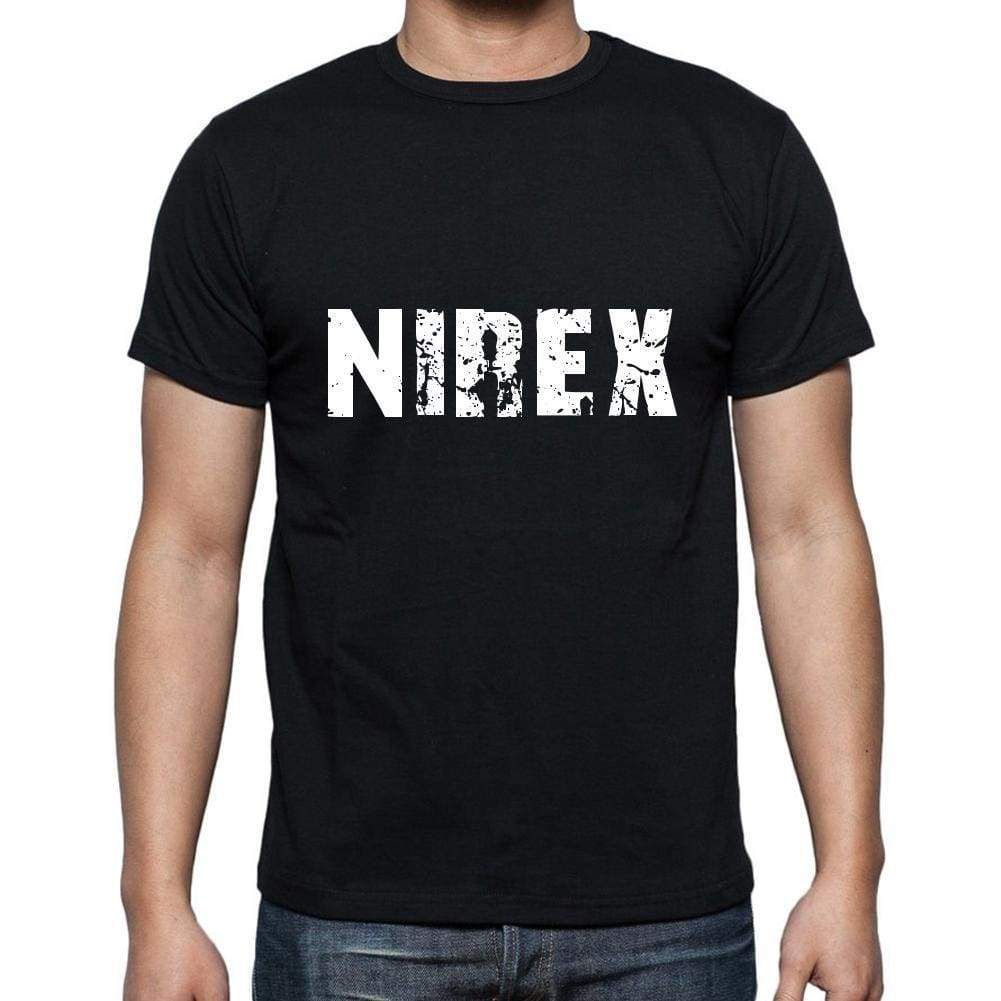 Nirex Mens Short Sleeve Round Neck T-Shirt 5 Letters Black Word 00006 - Casual