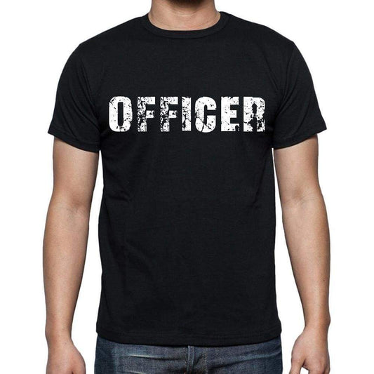 Officer Mens Short Sleeve Round Neck T-Shirt Black T-Shirt En