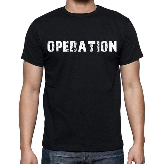 Operation Mens Short Sleeve Round Neck T-Shirt Black T-Shirt En