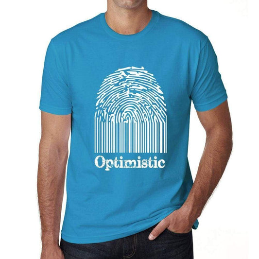 Optimistic Fingerprint Blue Mens Short Sleeve Round Neck T-Shirt Gift T-Shirt 00311 - Blue / S - Casual