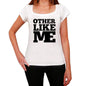 Other Like Me White Womens Short Sleeve Round Neck T-Shirt - White / Xs - Casual