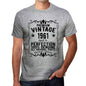 Premium Vintage Year 1961 Grey Mens Short Sleeve Round Neck T-Shirt Gift T-Shirt 00366 - Grey / S - Casual