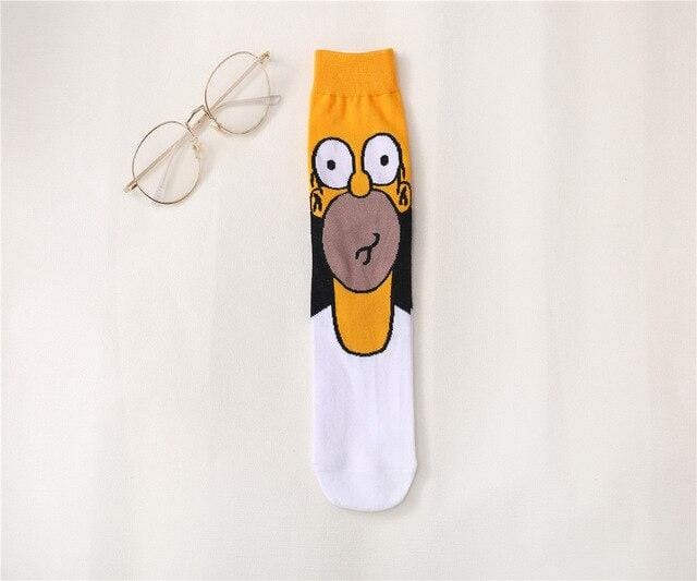 New Simpson Family Cartoon Socks Funny Happy Socks Men Women Cotton Socks for Girls Male Female Cute Ladies Simpsons Sock Unisex