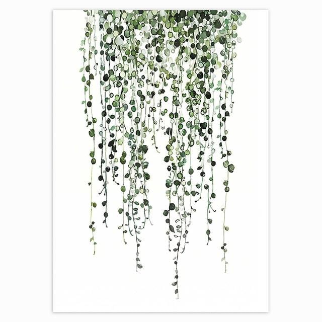 Scandinavian Style Tropical Plants Poster Green Leaves Decorative Picture Modern Wall Art Paintings for Living Room Home Decor