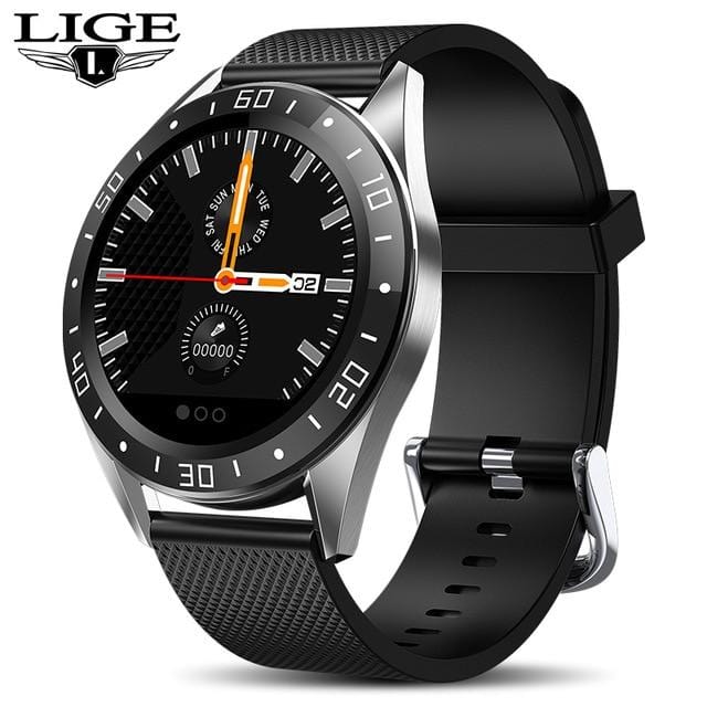 LIGE 2020 New Smart Watch Men LED Screen Heart Rate Monitor Blood Pressure Fitness tracker Sport Watch waterproof Smartwatch+Box