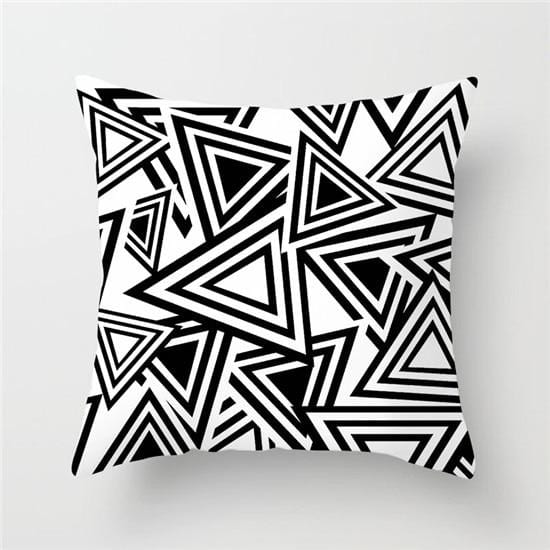 Fuwatacchi Geometric Pattern Cushion Cover Black White Soft Throw Pillow Cover Decorative Sofa Pillow Case Pillowcase Christmas