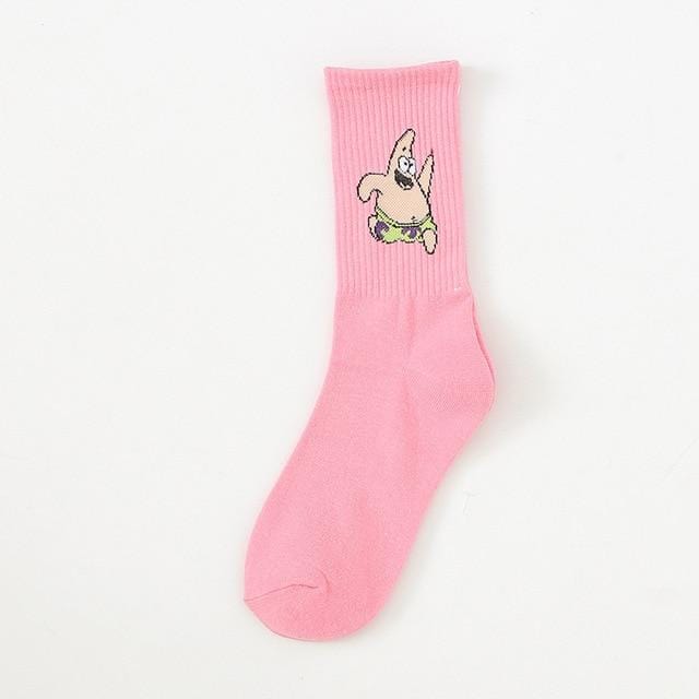 Anime sponge baby print sock Patrick Star Captain Eugene H Armor Abs Krabs Squidward Tentacles women cotton sock cartoon casual