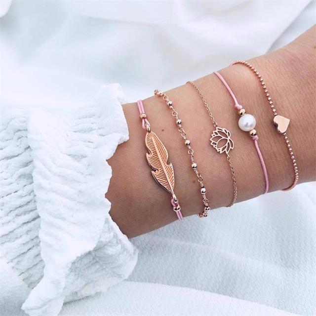 Fashion gold bracelet women and bracelets 2019 ladies boho circle knot adjustable bracelet female fashion jewelry Drop shipping