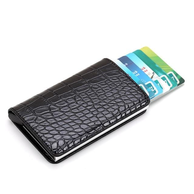 Men Credit Card Holders Business ID Card Case Fashion Automatic RFID Card Holder Aluminium Bank Card Wallets