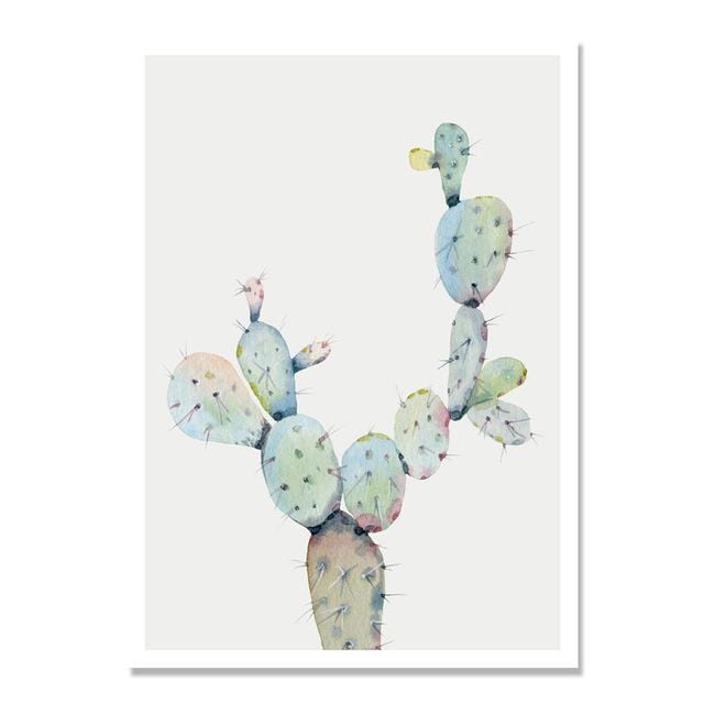 Succulent Plants Nordic Poster Leaf Cactus Flowers Wall Art Print Posters And Prints Canvas Painting Wall Pictures Home Decor