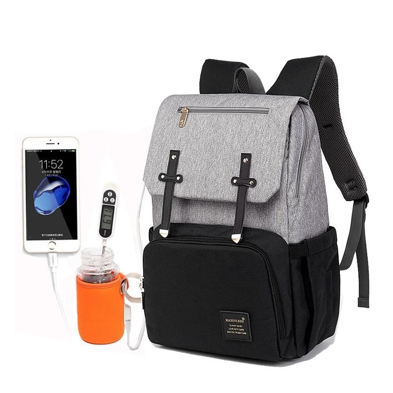 2019 Diaper Bag Mummy Daddy Backpack Baby Stroller Bag Waterproof Oxford Handbag Nursing Nappy Bag Kits USB Rechargeable Holder