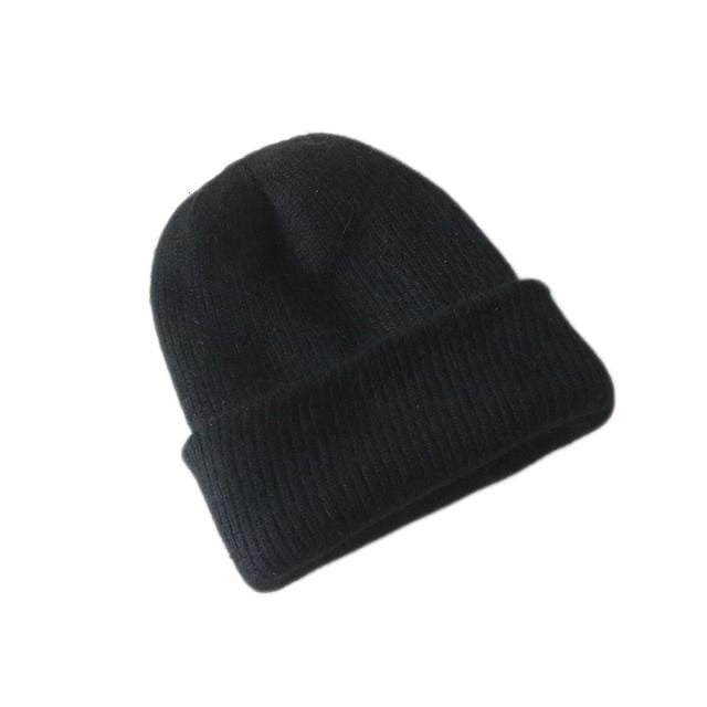 2019 new simple Rabbit fur Beanie Hat for Women Winter Skullies Warm Gravity Falls Cap Gorros Female Cap