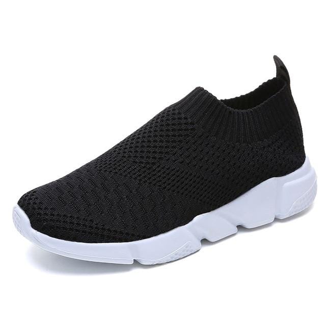 Women Shoes 2020 New Flyknit Sneakers Women Breathable Slip On Flat Shoes Soft Bottom White Sneakers Casual Women Flats Krasovki-Shoes-Ultrabasic