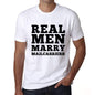 Real Men Marry Mailcarriers Mens Short Sleeve Round Neck T-Shirt - White / S - Casual