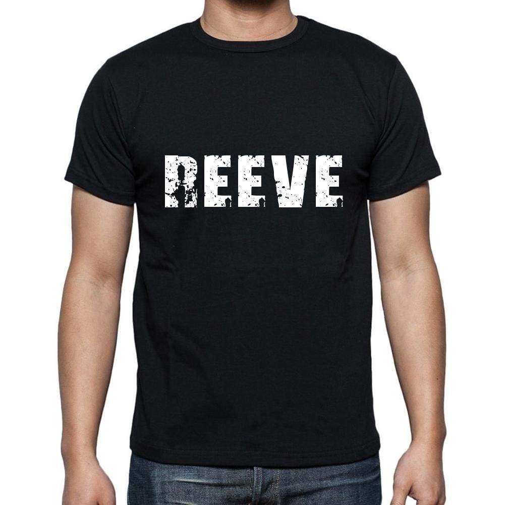 Reeve Mens Short Sleeve Round Neck T-Shirt 5 Letters Black Word 00006 - Casual