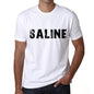 Saline Mens T Shirt White Birthday Gift 00552 - White / Xs - Casual
