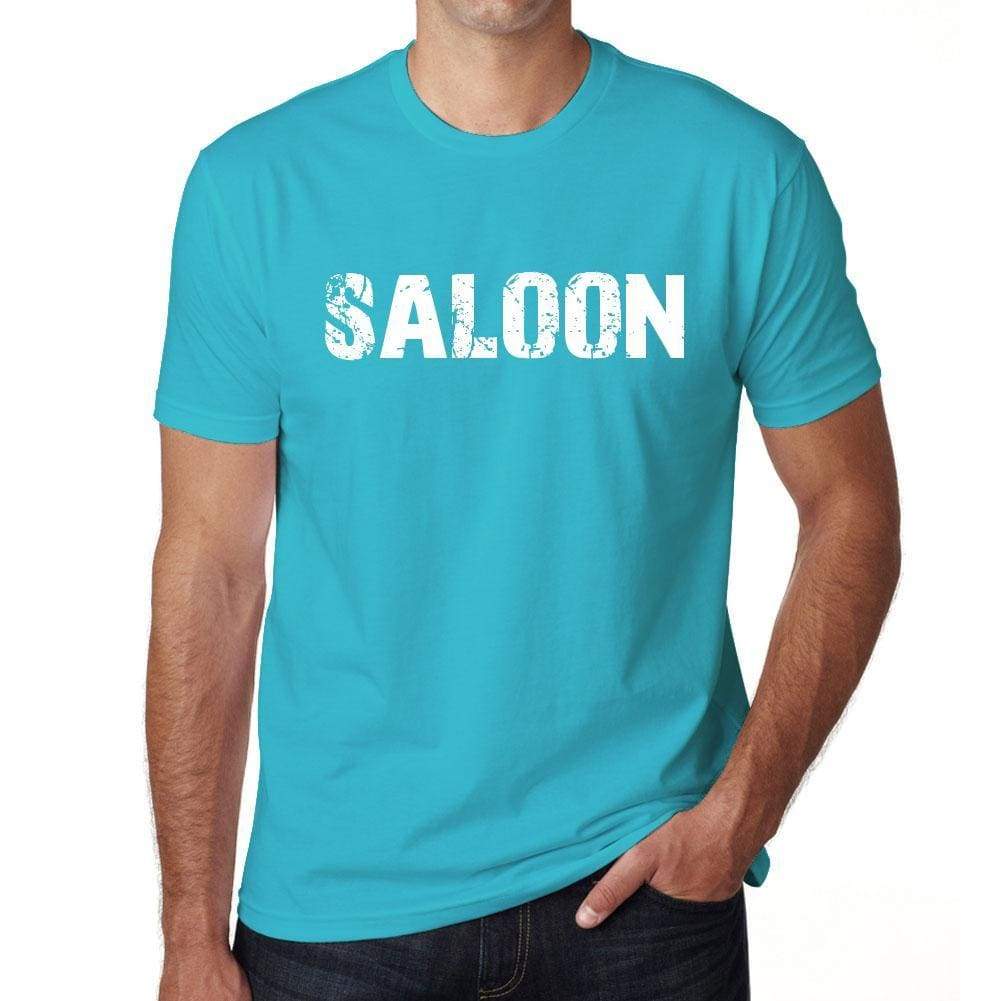 Saloon Mens Short Sleeve Round Neck T-Shirt 00020 - Blue / S - Casual