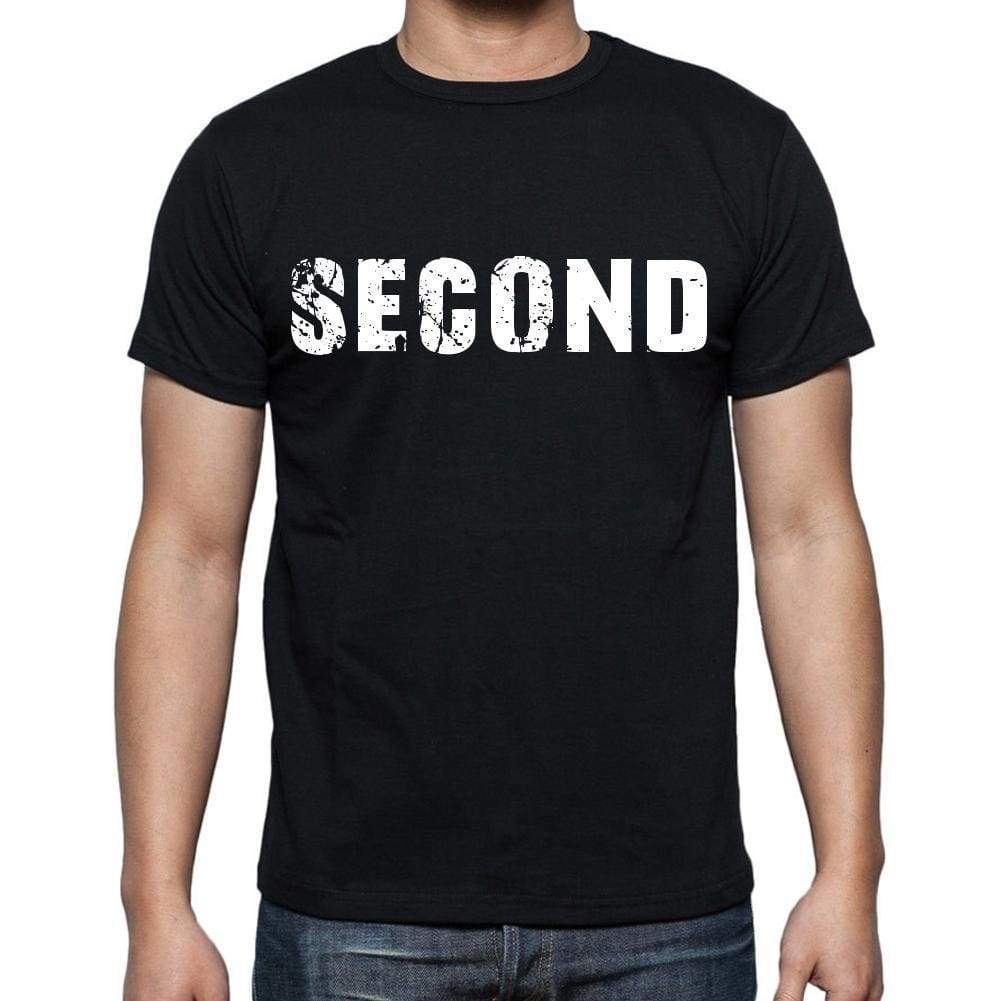 Second White Letters Mens Short Sleeve Round Neck T-Shirt 00007