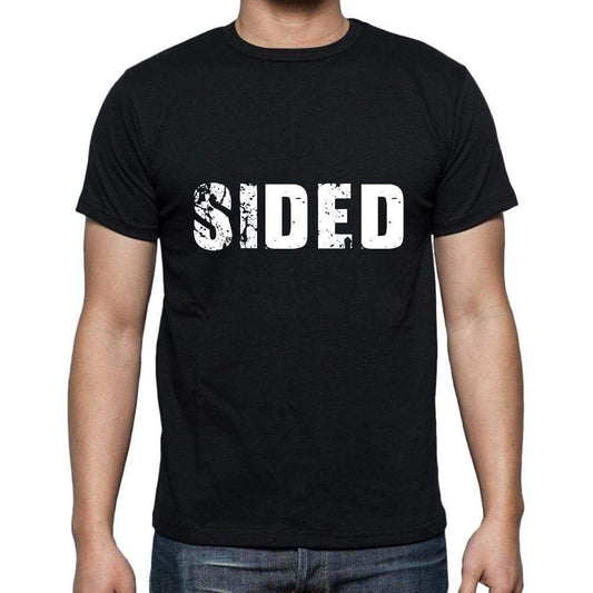 Sided Mens Short Sleeve Round Neck T-Shirt 5 Letters Black Word 00006 - Casual
