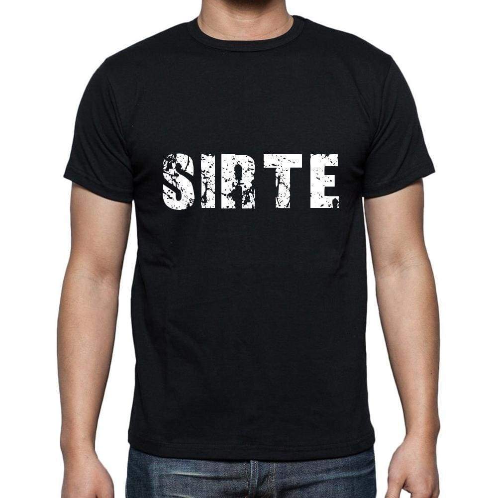 Sirte Mens Short Sleeve Round Neck T-Shirt 5 Letters Black Word 00006 - Casual