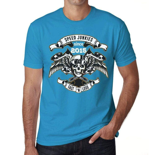 Speed Junkies Since 2015 Mens T-Shirt Blue Birthday Gift 00464 - Blue / Xs - Casual