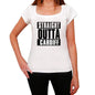 Straight Outta Cardiff Womens Short Sleeve Round Neck T-Shirt 00026 - White / Xs - Casual