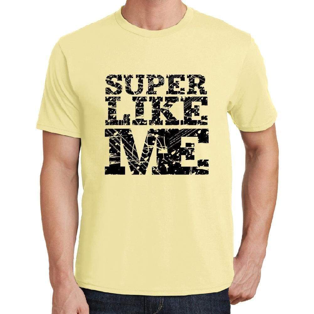 Super Like Me Yellow Mens Short Sleeve Round Neck T-Shirt 00294 - Yellow / S - Casual