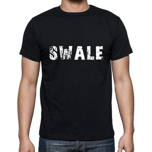 Swale Mens Short Sleeve Round Neck T-Shirt 5 Letters Black Word 00006 - Casual