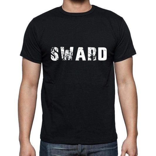 sward Men's Short Sleeve Round Neck T-shirt , 5 letters Black , word 00006 - Ultrabasic