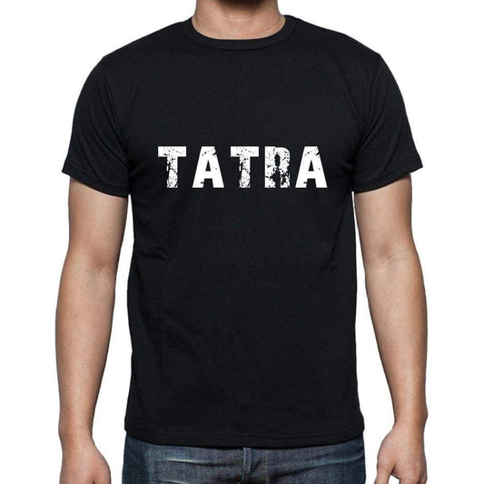 Tatra Mens Short Sleeve Round Neck T-Shirt 5 Letters Black Word 00006 - Casual
