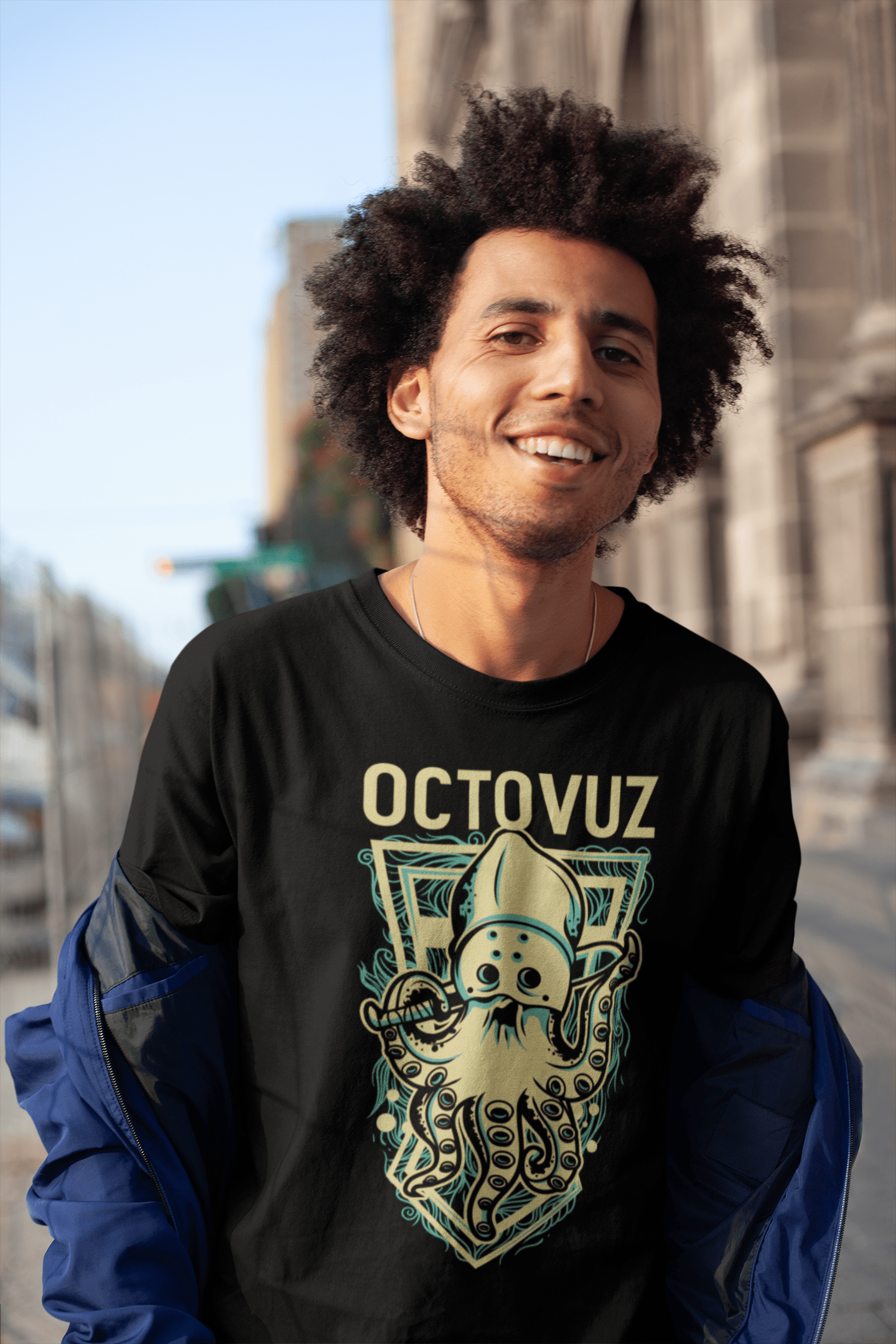 ULTRABASIC Men's Novelty T-Shirt Octovuz - Scary Tee Shirt